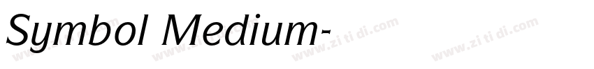 Symbol Medium字体转换